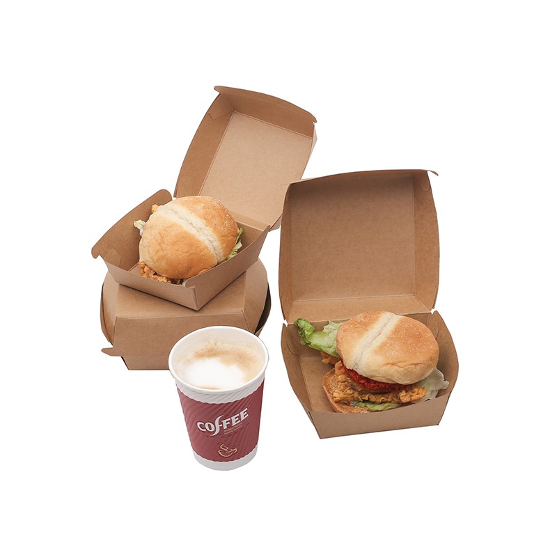 Cutie pentru burgeri din hârtie biodegradabilă reciclabilă
