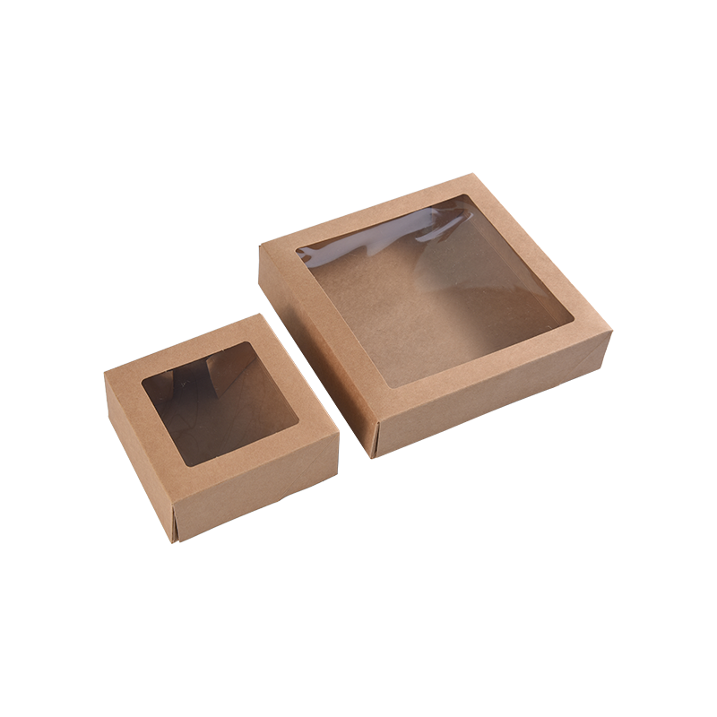 Cutii mici de prăjituri maro kraft pentru porții de tort - Cutii pentru prăjituri/Brownie - Cutii de ambalare din carton pentru prăjituri pentru delicii/cadouri