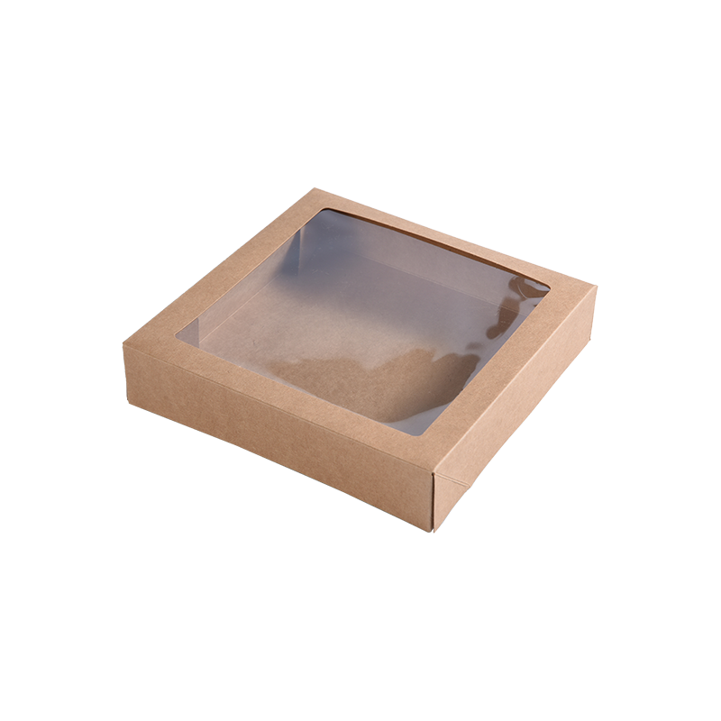 Cutii mici de prăjituri maro kraft pentru porții de tort - Cutii pentru prăjituri/Brownie - Cutii de ambalare din carton pentru prăjituri pentru delicii/cadouri