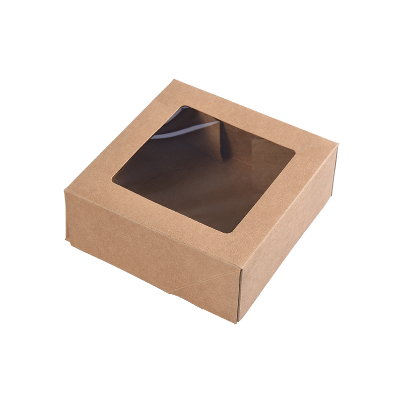 Cutii mici de prăjituri maro kraft pentru porții de tort - Cutii pentru prăjituri/Brownie - Cutii de ambalare din carton pentru prăjituri pentru delicii/cadouri